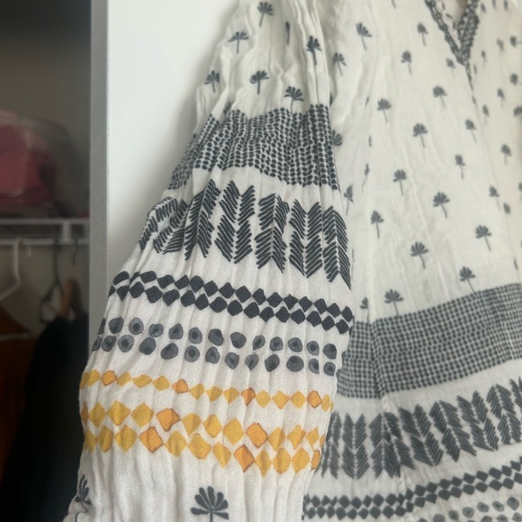 Johnny Was Cream and Black Embroidered Blouse - Picture 5 of 7